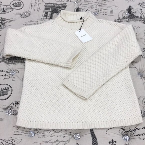 Theory Basket Stitch Funnelneck Sweater - Picture 2 of 7